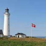 guy, lighthouse, flag